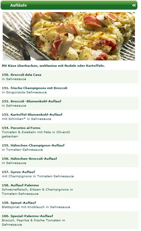 Kartoffel- oder Nudelaufläufe bequem beim Pizza Avanti Lieferservice Stralsund bestellen